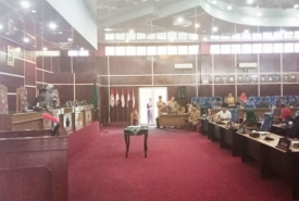 Rapat Paripurna Internal Pengumuman Pengunduran Diri Hj. Erna Sari Dewi, SE. sebagai anggota dewan sekaligus sebagai Ketua DPRD Kota Bengkulu