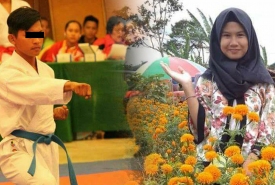 Terduga pelaku (kiri) dan korban (kanan) (sumber foto : Facebook)