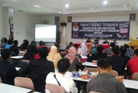 KPU Kepahiang Melaksanakan Pleno terbuka DPTHP Kamis (13/9/18)