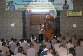 Peringatan Isra Mi&#039;raj di Masjid Al Amin Polda Bengkulu