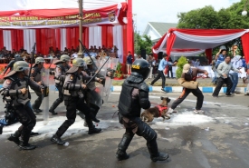 Jelang Pengamanan Pemilu, Polda Bengkulu Gelar Simulasi