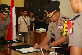 Kapolda Bengkulu Pimpin Sertijab 5 PJU