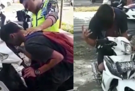 Seorang pemuda asal Kaur yang berpura-pura kesurupan saat hendak ditilang Polisi pada Jumat (188/5/2018)