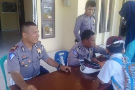 Satlantas Polres Kaur saat menggelar razia