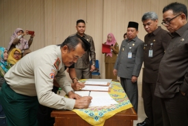 Pemkab Kepahiang Menyelenggarakan Penandatangan SPIP yang dilakukan OPD Selasa (5/3)