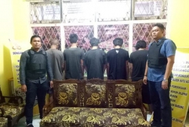Tersangka Pengeroyokan Satpam Cafe
