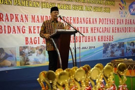 LKSN-Plt Guberrnur Bengkulu Rohidin Mersyah hadir dan membuka secara resmi Lomba Keterampilan Siswa Nasional.