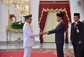Pelantikan Rohidin Mersyah sebagai Gubernur Bengkulu
