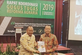 Gubernur Bengkulu pada acara pembukaan Rakor Gugus Tugas Reforma Agraria (GTRA) Provinsi Bengkulu 2019
