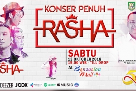 Konser Rasha Band di Bencoolen Mall pada 13 Oktober 2018 nanti