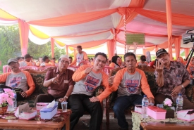 Rahimandani saat menghadiri reuni akbar SMAN 3 Pagar Dewa